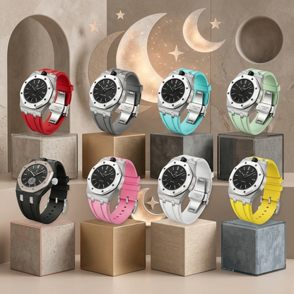 [Rosla]Royal Oak Pop Exclusive Steel Case & Silicone Strap With Cradle
