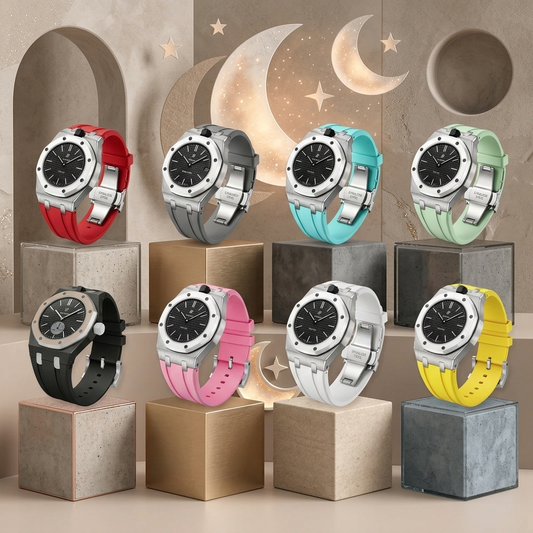 [Rosla]Royal Oak Pop Exclusive Steel Case & Silicone Strap With Cradle