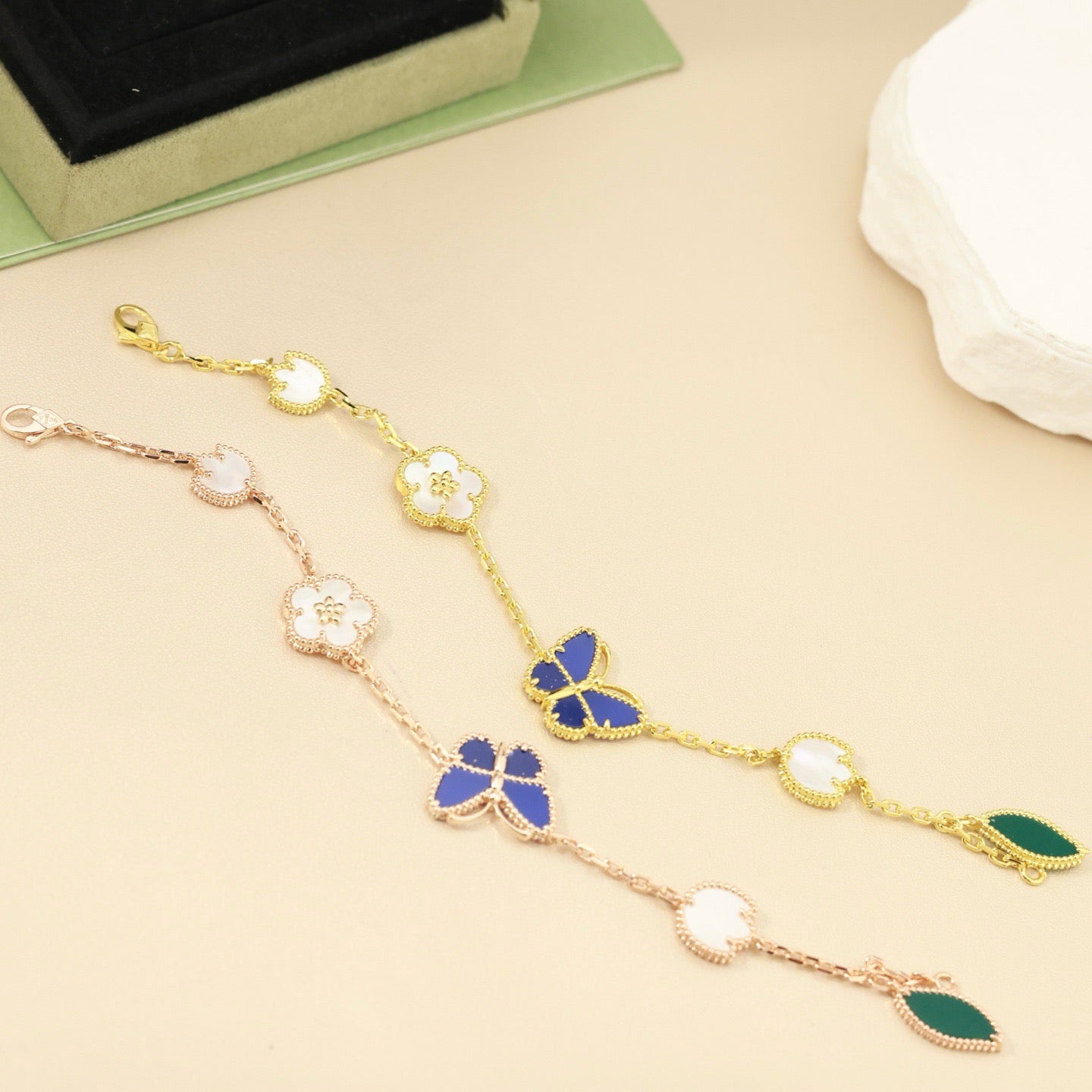 [Rosla]LUCKY SPRING BUTTERFLY 5 MOTIF BRACELET