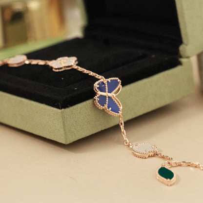 [Rosla]LUCKY SPRING BUTTERFLY 5 MOTIF BRACELET