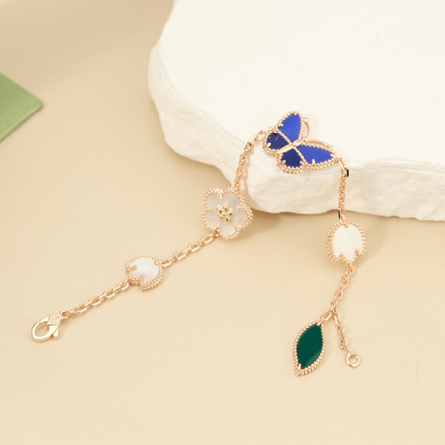 [Rosla]LUCKY SPRING BUTTERFLY 5 MOTIF BRACELET