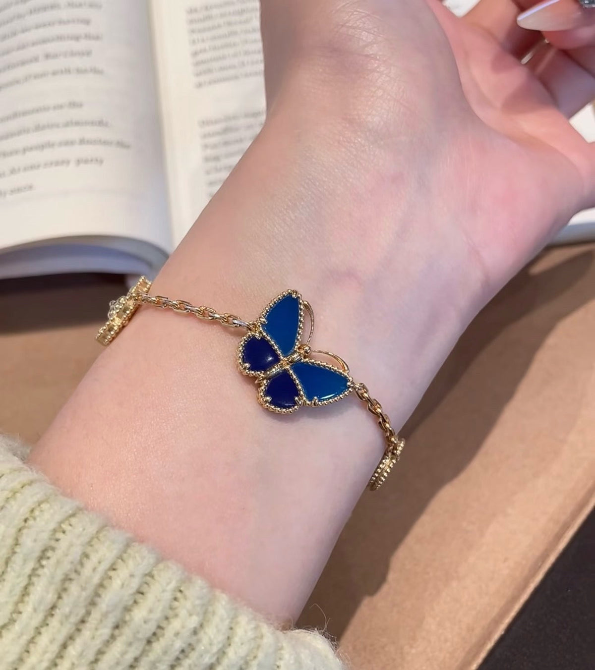 [Rosla] Lucky Spring Butterfly 5-Motif & LOVE Unlimited Bracelet Stack Set