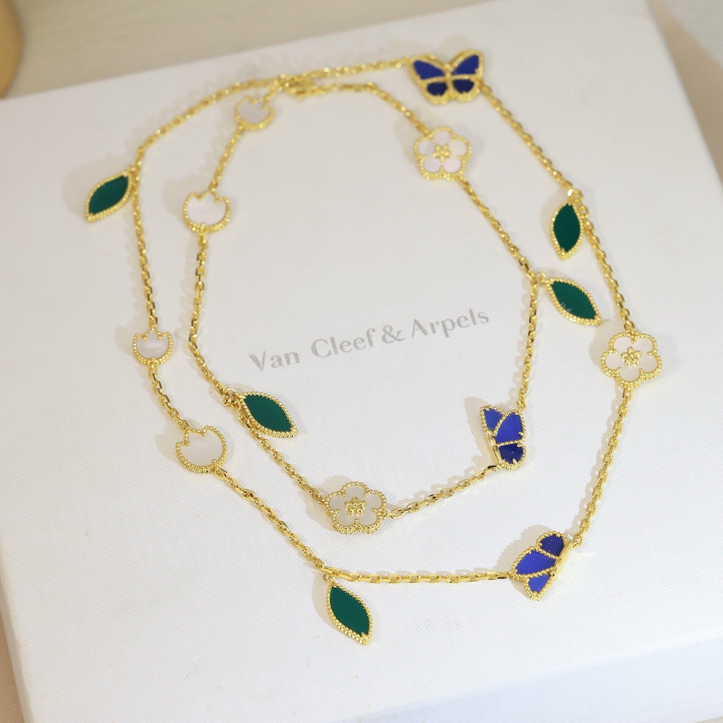 [Rosla]LUCKY SPRING BUTTERFLY 15 FLOWER NECKLACE