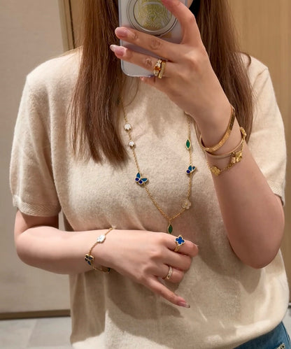 [Rosla]LUCKY SPRING BUTTERFLY 15 FLOWER NECKLACE