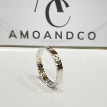 [Rosla]LOVE RING 4MM 1 DIAMOND