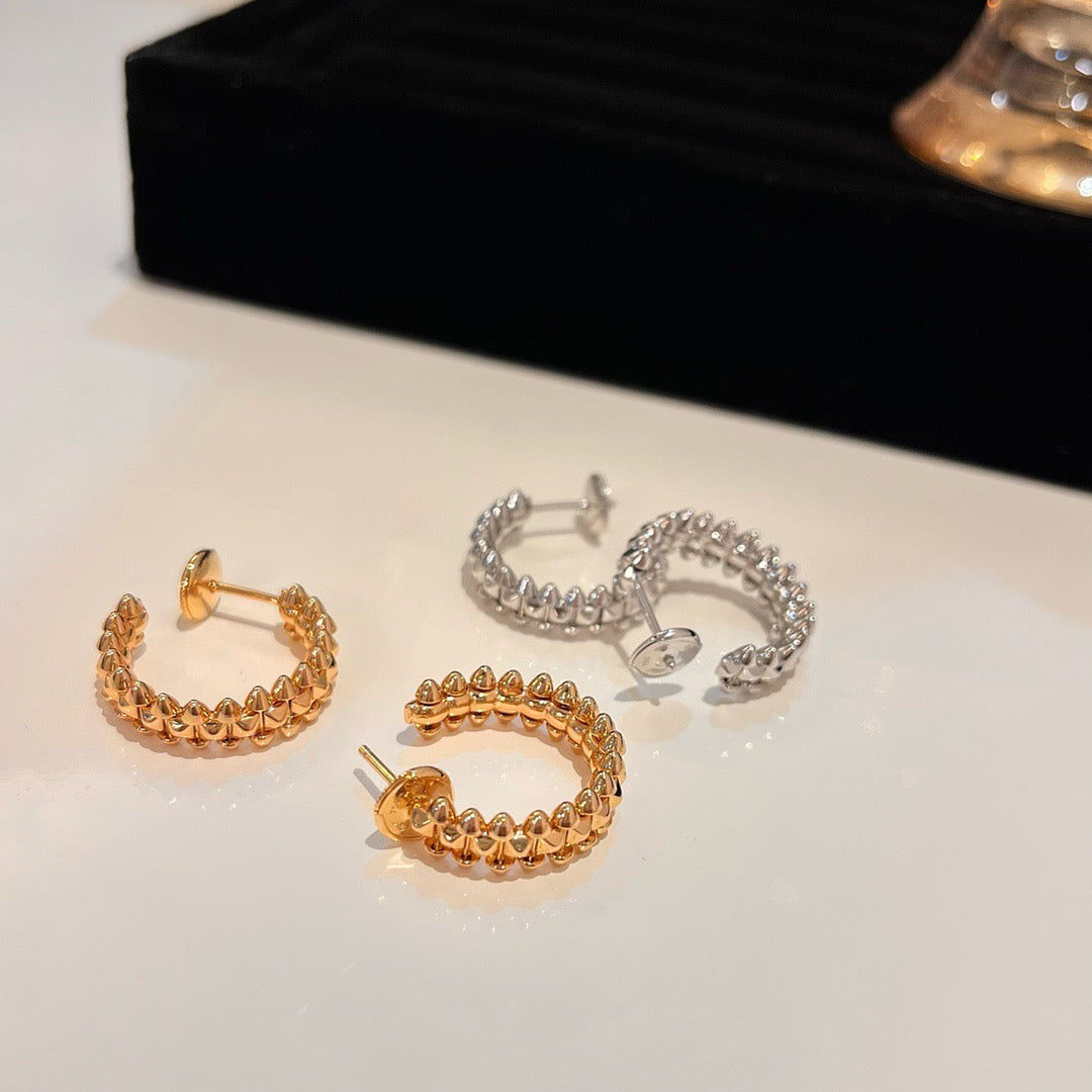 [Rosla]CLASH SMALL HOOP EARRINGS