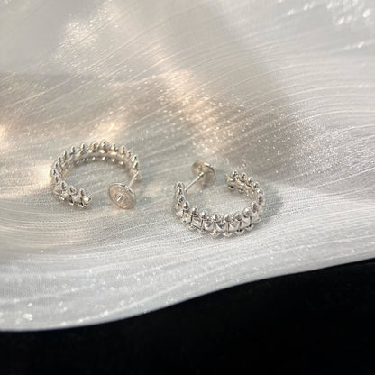 [Rosla]CLASH SMALL HOOP EARRINGS