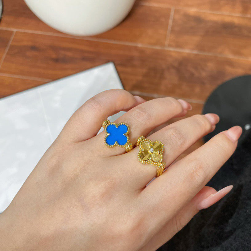 [Rosla]CLOVER RIVERSIBLE RING GOLD COLLECTION