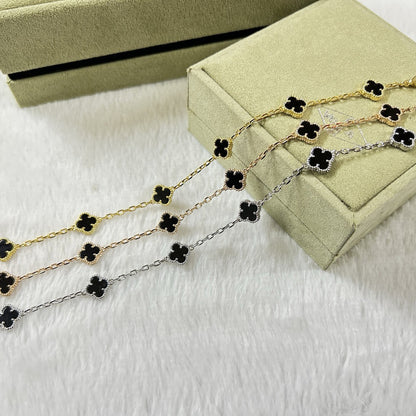 [Rosla]CLOVER 6 MOTIF  ONYXS BRACELET