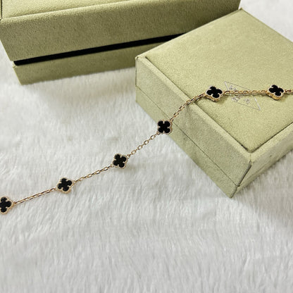 [Rosla]CLOVER 6 MOTIF  ONYXS BRACELET