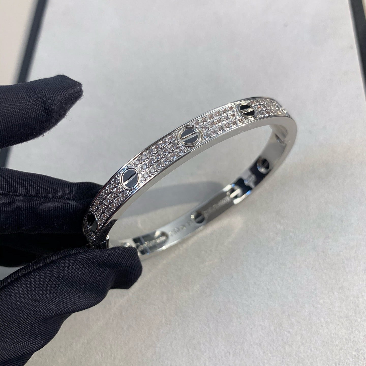 [Rosla]LOVE BRACELET 6.1MM DIAMOND-PAVED CERAMIC