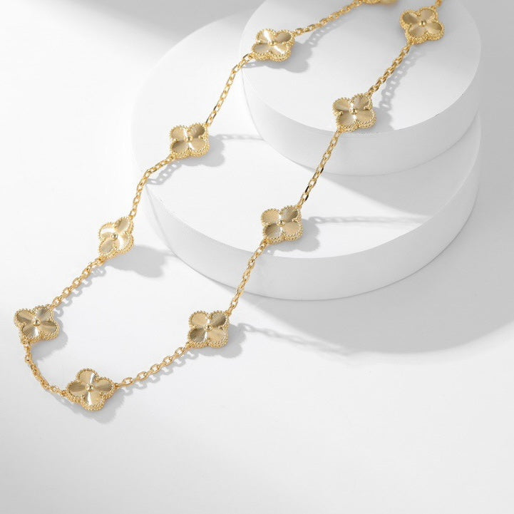 [Rosla]CLOVER 10 MOTIFS LASER NECKLACE