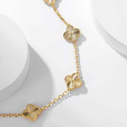 [Rosla]CLOVER 10 MOTIFS LASER NECKLACE