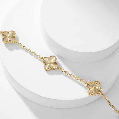 [Rosla]CLOVER 10 MOTIFS LASER NECKLACE
