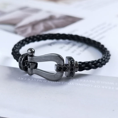 [Rosla]FORCE LARGE SERIES HORSESHOE BLACK SAMURAI BRACELET