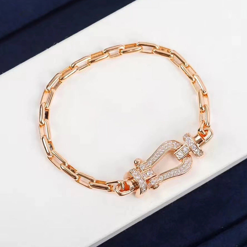 [Rosla]FORCE LARGE HORSESHOE CLASP  METAL BRACELET