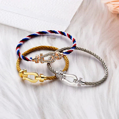 [Rosla]FORCE LARGE HORSESHOE NO DIAMOND BRACELET GOLD