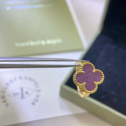 [Rosla]CLOVER  PURPLE VIOLET RING