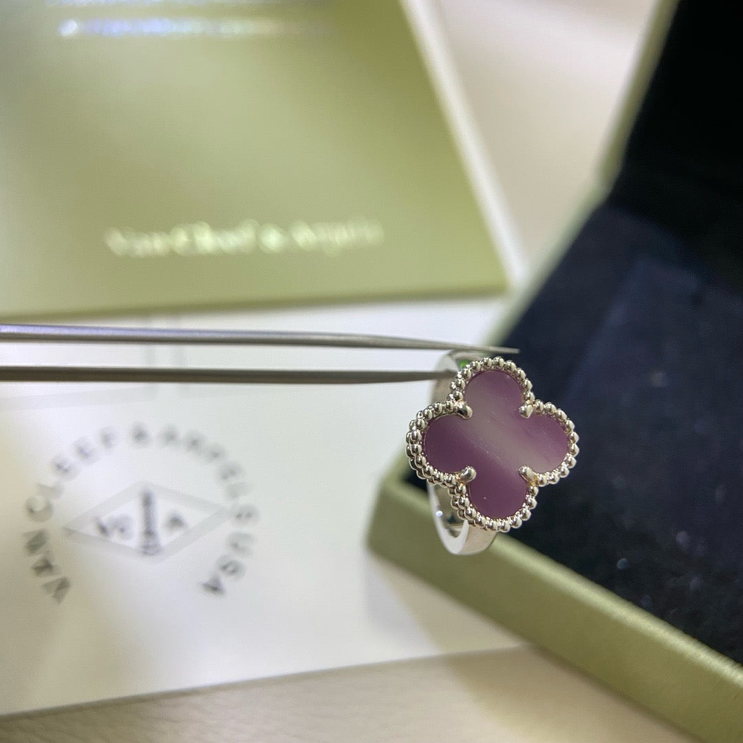 [Rosla]CLOVER  PURPLE VIOLET RING