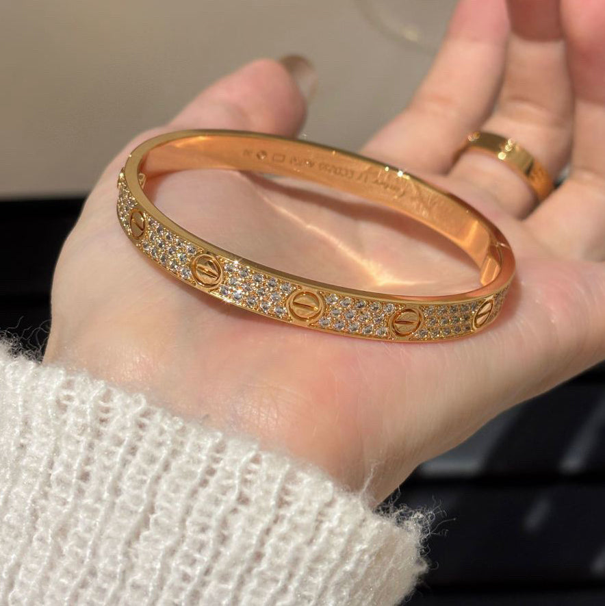 [Rosla]LOVE BRACELET 6.1MM DIAMOND-PAVED