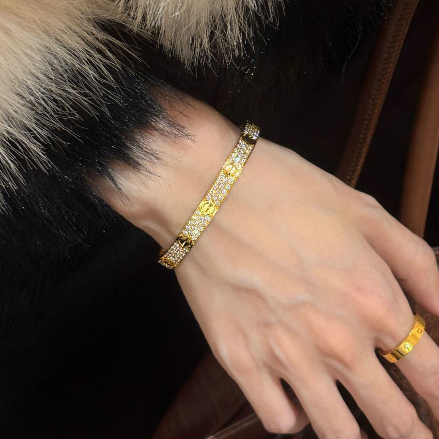 [Rosla]LOVE BRACELET 6.1MM DIAMOND-PAVED