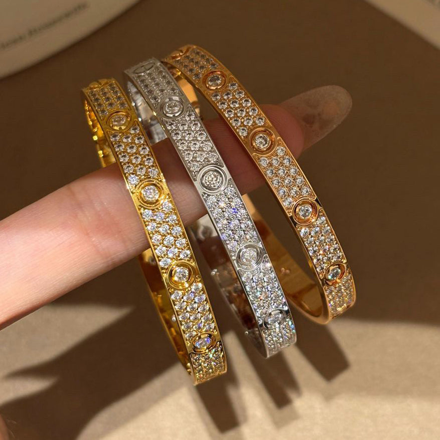 [Rosla]LOVE BRACELET 6.1MM DIAMOND-PAVED 10 BIG DIAMONDS