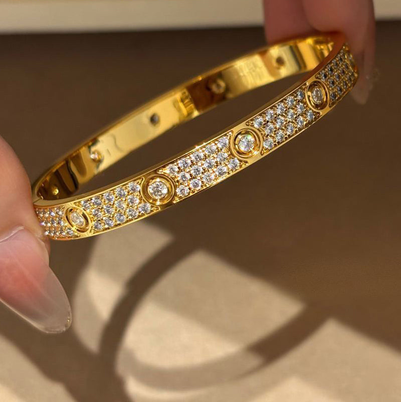 [Rosla]LOVE BRACELET 6.1MM DIAMOND-PAVED 10 BIG DIAMONDS