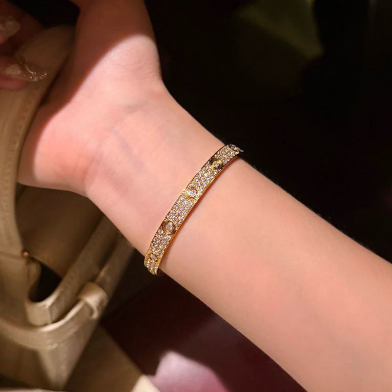 [Rosla]LOVE BRACELET 6.1MM DIAMOND-PAVED 10 BIG DIAMONDS