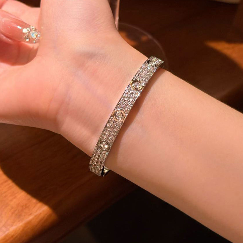 [Rosla]LOVE BRACELET 6.1MM DIAMOND-PAVED 10 BIG DIAMONDS