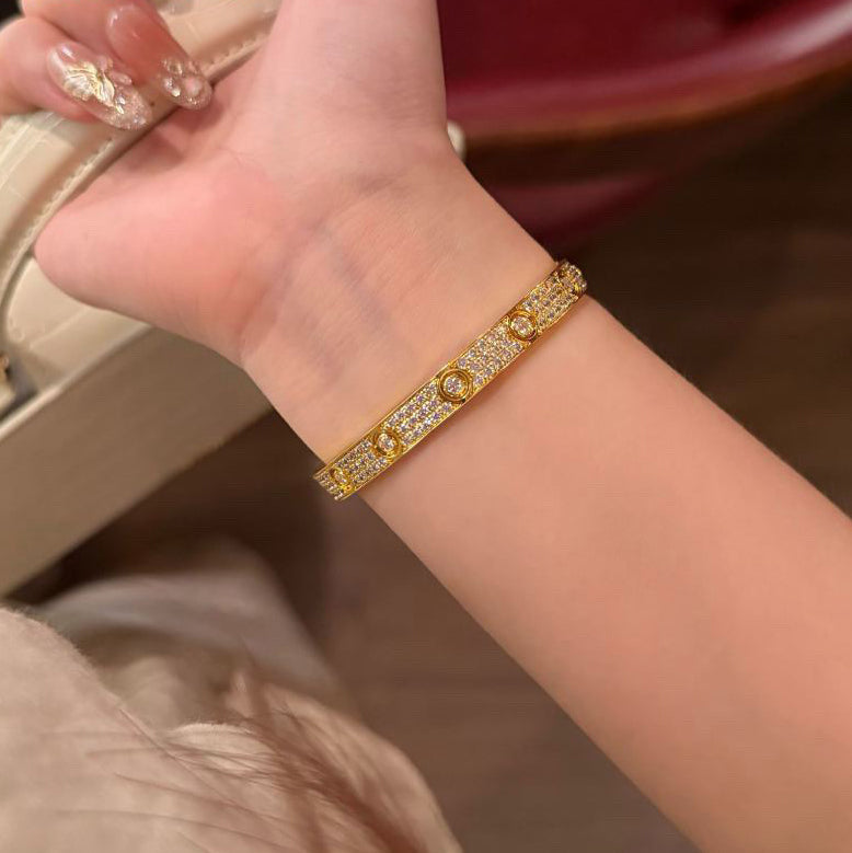[Rosla]LOVE BRACELET 6.1MM DIAMOND-PAVED 10 BIG DIAMONDS