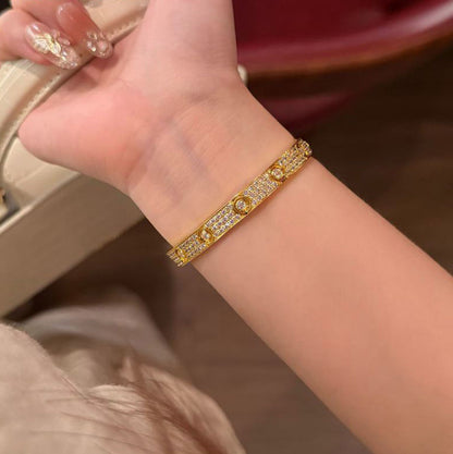 [Rosla]LOVE BRACELET 6.1MM DIAMOND-PAVED 10 BIG DIAMONDS