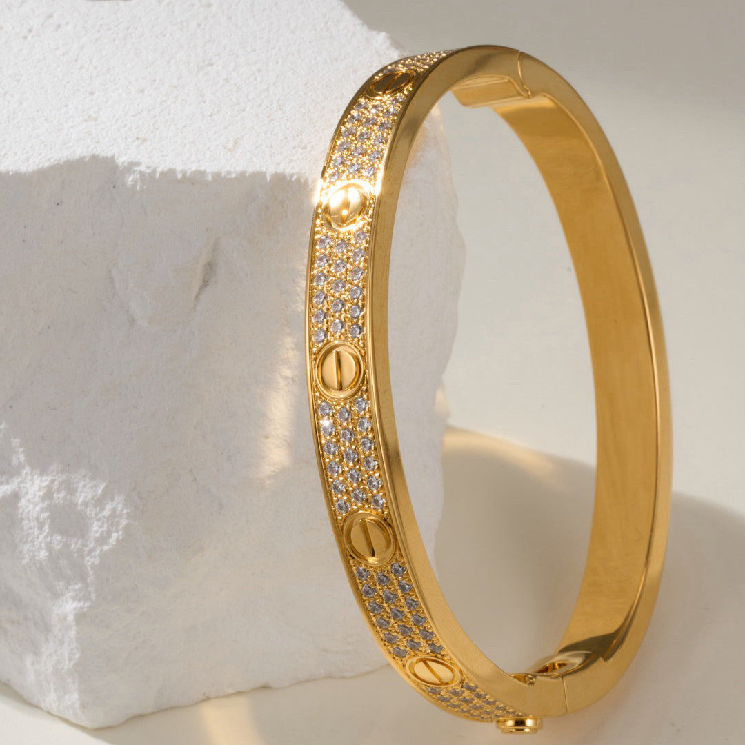 [Rosla]LOVE BRACELET 6.1MM DIAMOND-PAVED
