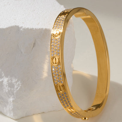 [Rosla]LOVE BRACELET 6.1MM DIAMOND-PAVED