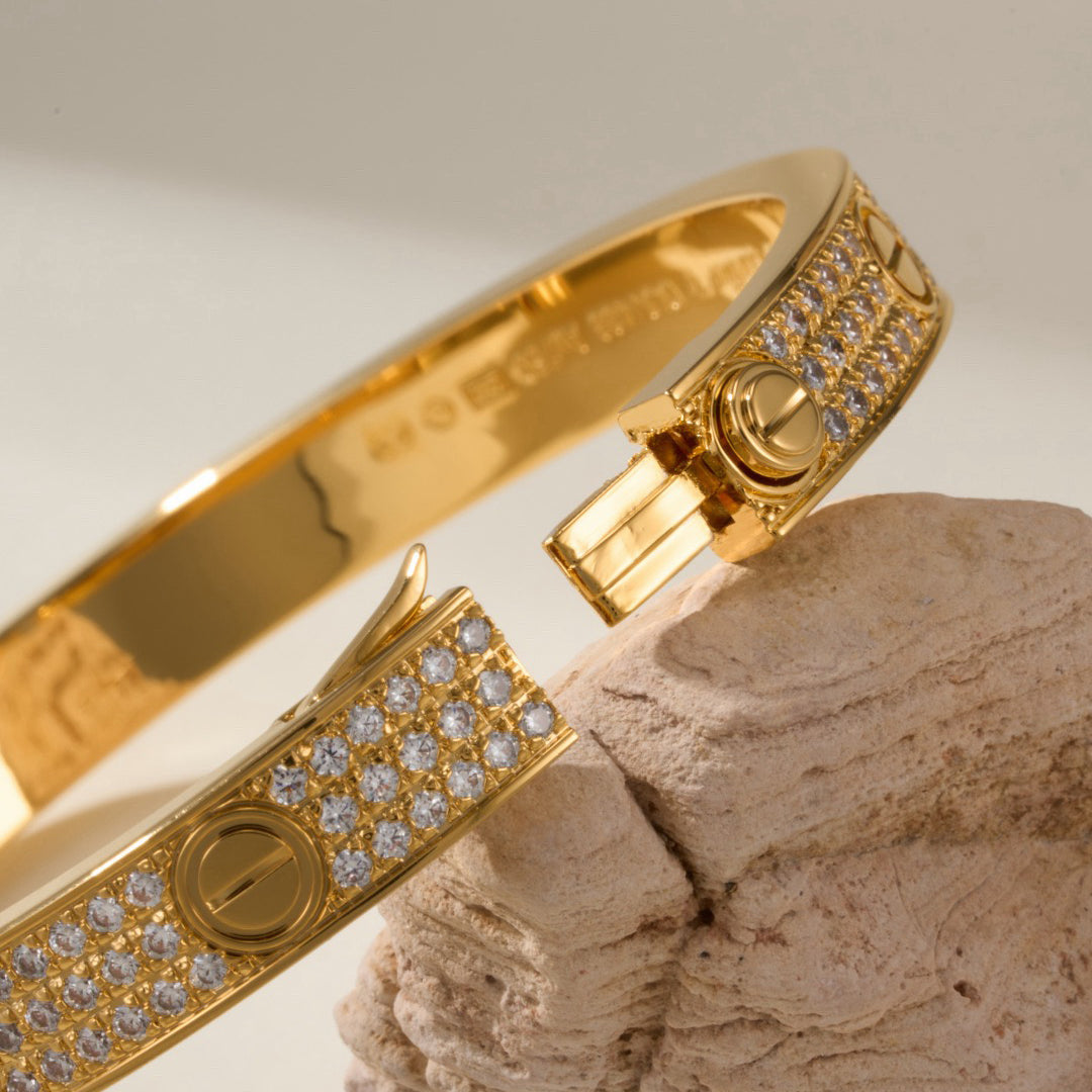[Rosla]LOVE BRACELET 6.1MM DIAMOND-PAVED