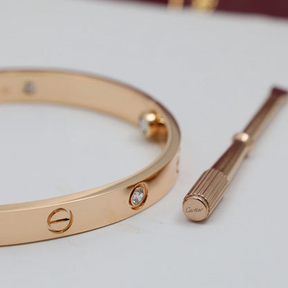 [Rosla]LOVE BRACELET 6.1MM 4 DIAMONDS
