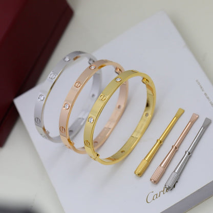 [Rosla]LOVE BRACELET 6.1MM 4 DIAMONDS