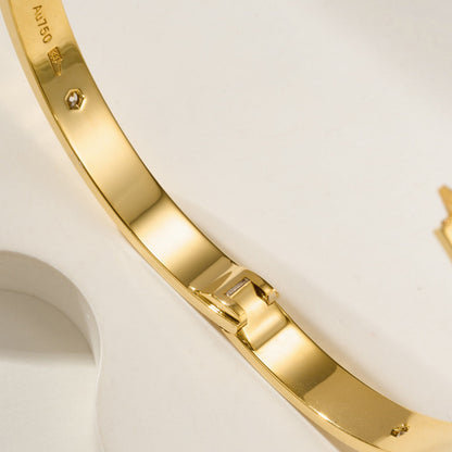 [Rosla]LOVE BRACELET 6.1MM 4 DIAMONDS