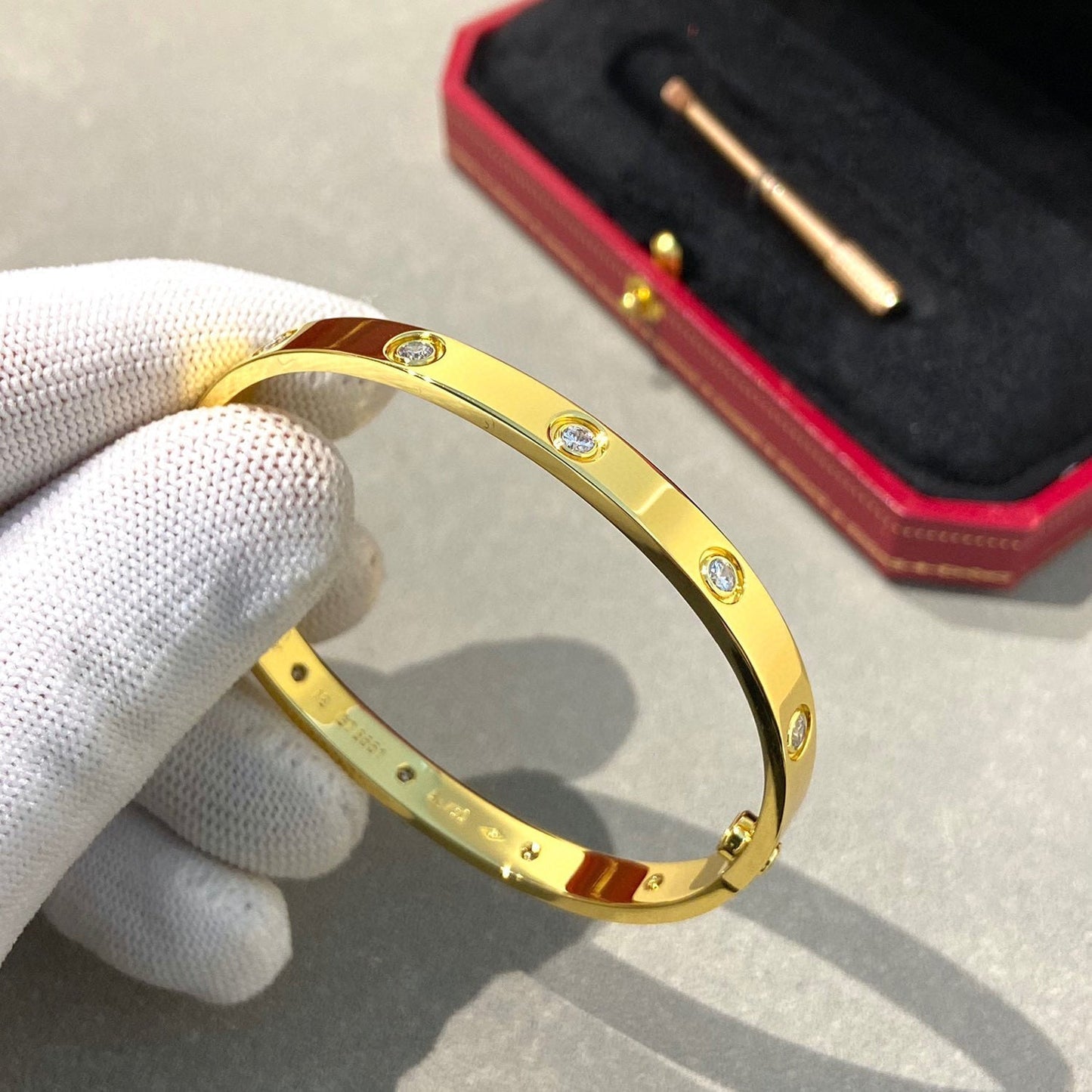 [Rosla]LOVE BRACELET 6.1MM 10 DIAMONDS