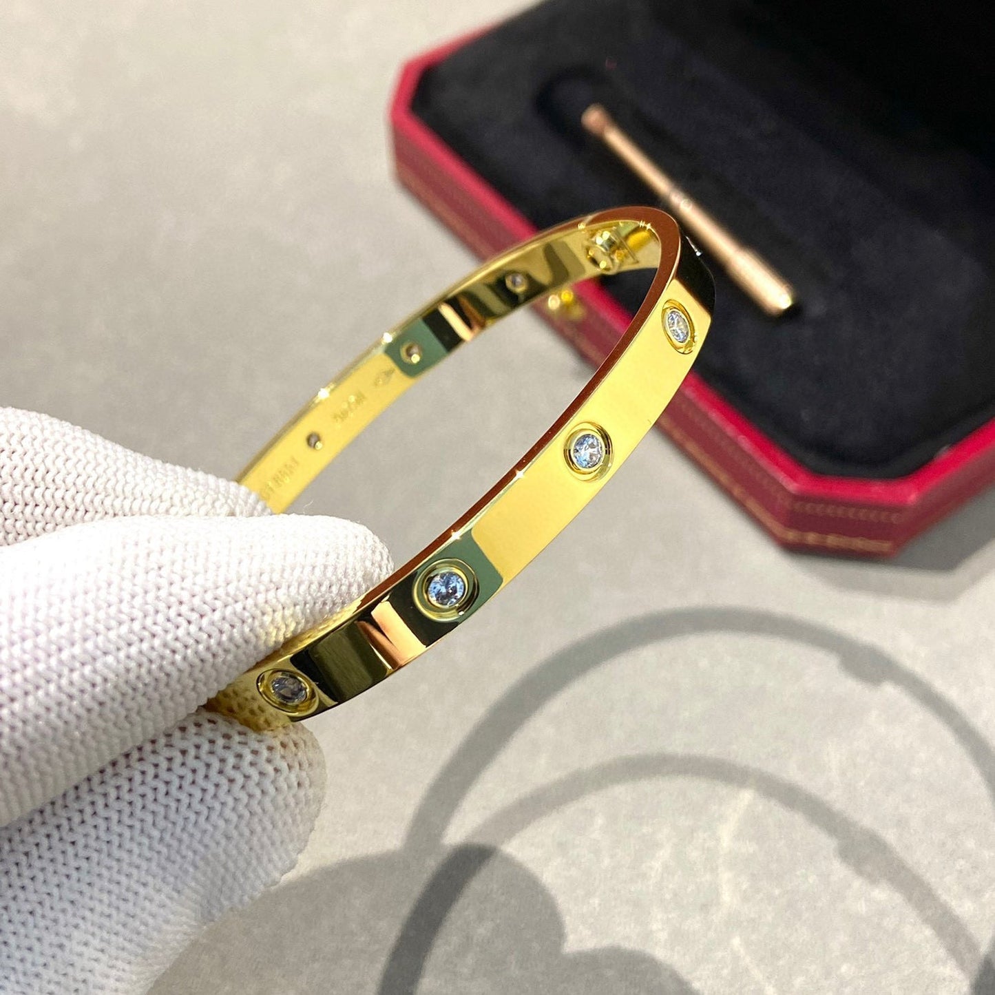 [Rosla]LOVE BRACELET 6.1MM 10 DIAMONDS