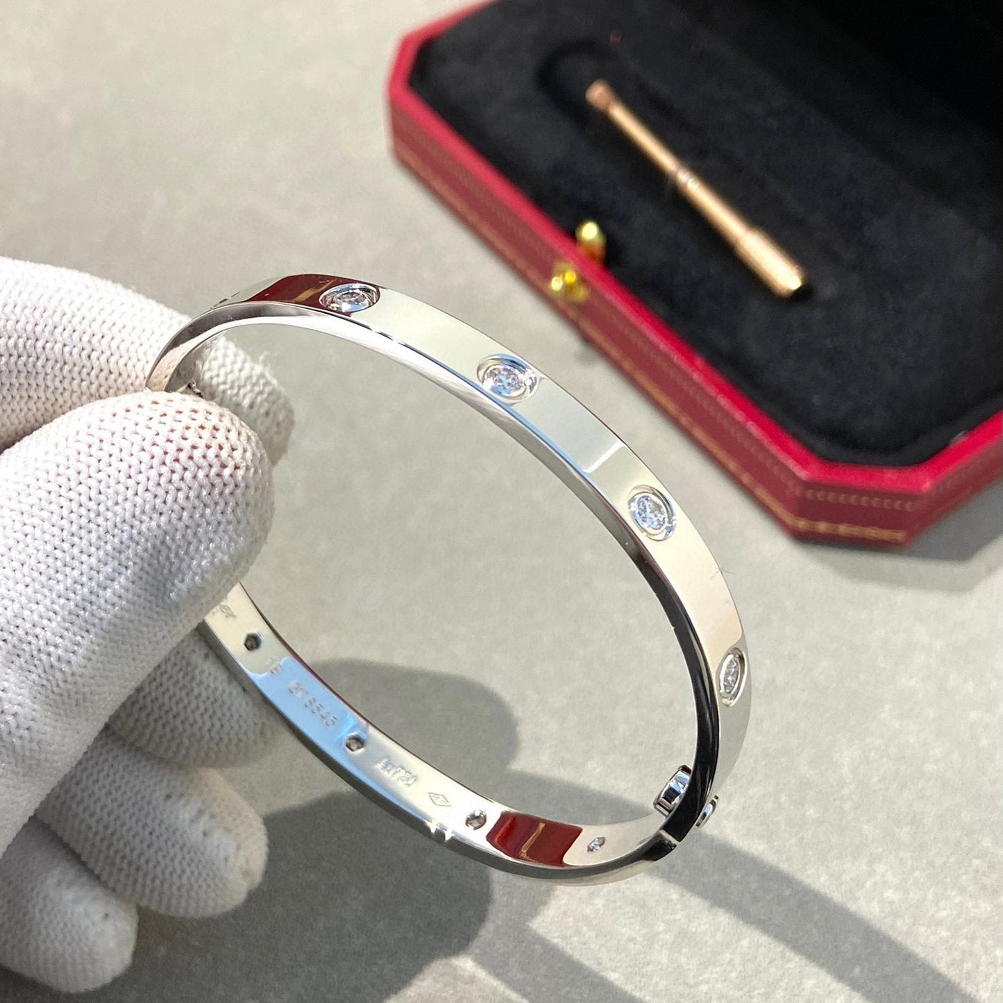[Rosla]LOVE BRACELET 6.1MM 10 DIAMONDS