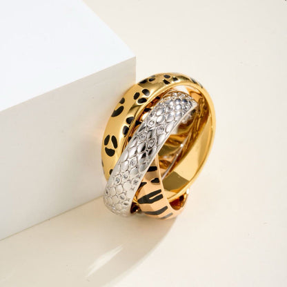 [Rosla]TRINITY  RING LEOPARD PRINT