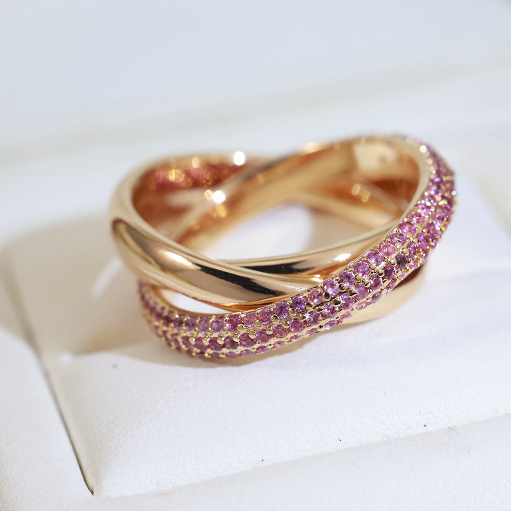 [Rosla]TRINITY 3.2MM RING PINK DIAMOND