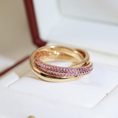 [Rosla]TRINITY 3.2MM RING PINK DIAMOND