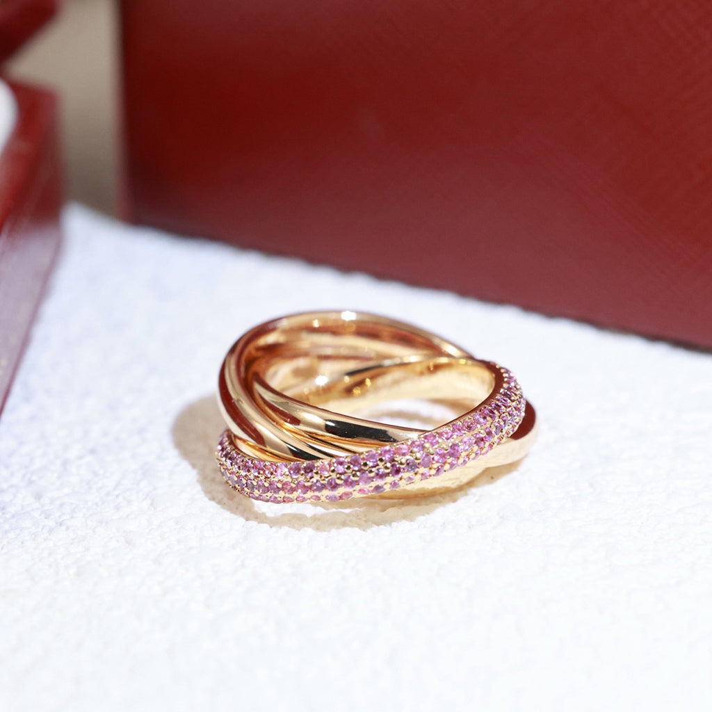 [Rosla]TRINITY 3.2MM RING PINK DIAMOND