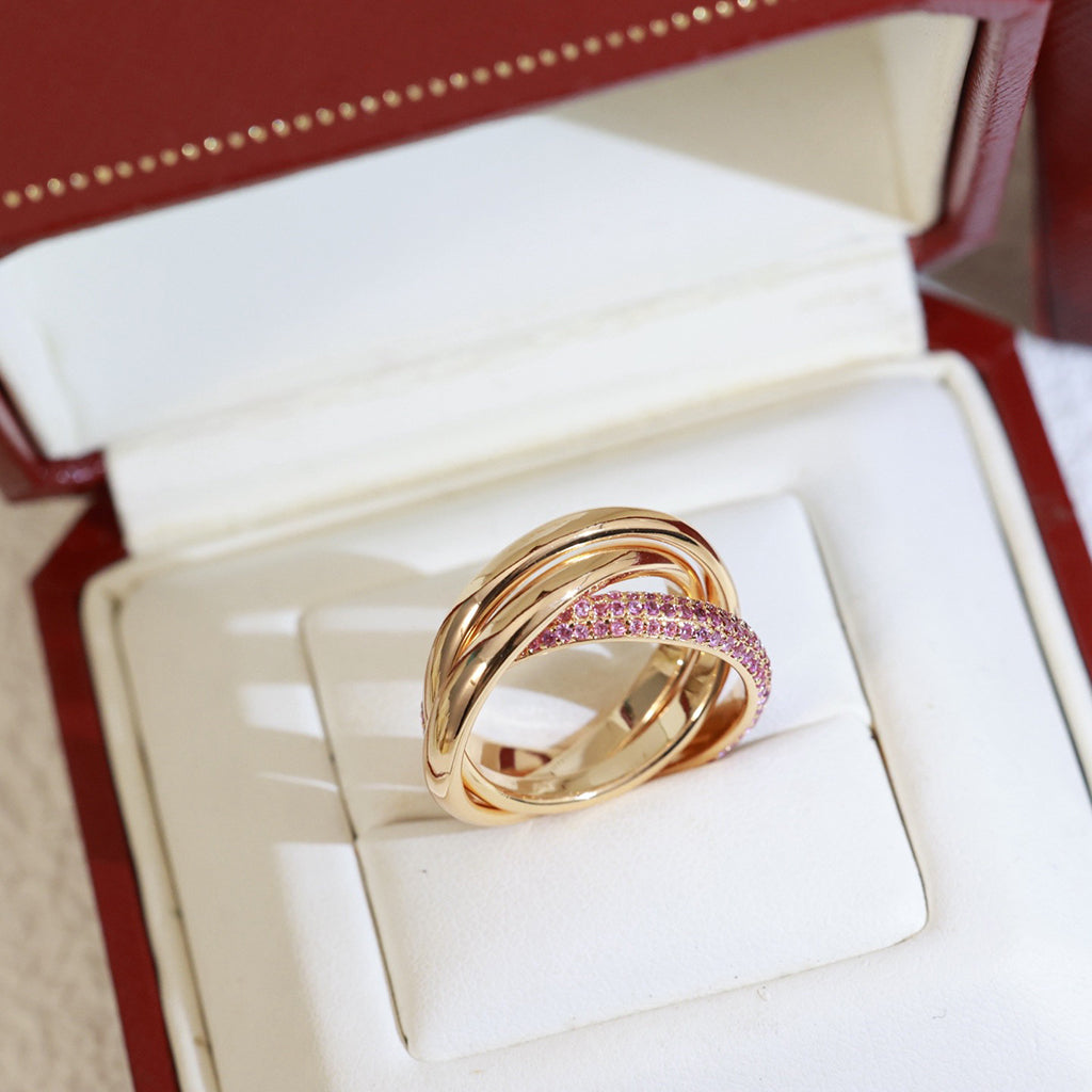 [Rosla]TRINITY 3.2MM RING PINK DIAMOND