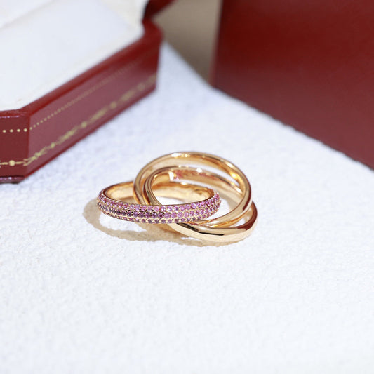 [Rosla]TRINITY 3.2MM RING PINK DIAMOND