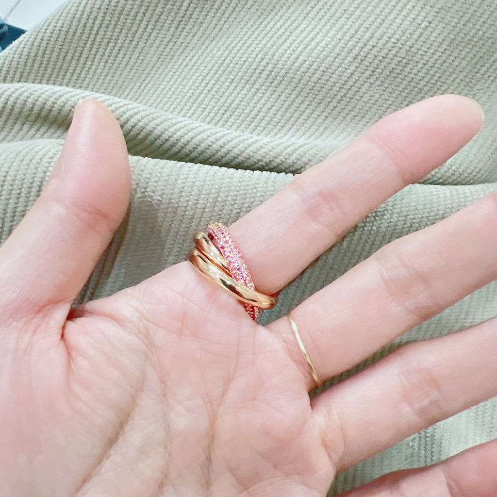 [Rosla]TRINITY 3.2MM RING PINK DIAMOND