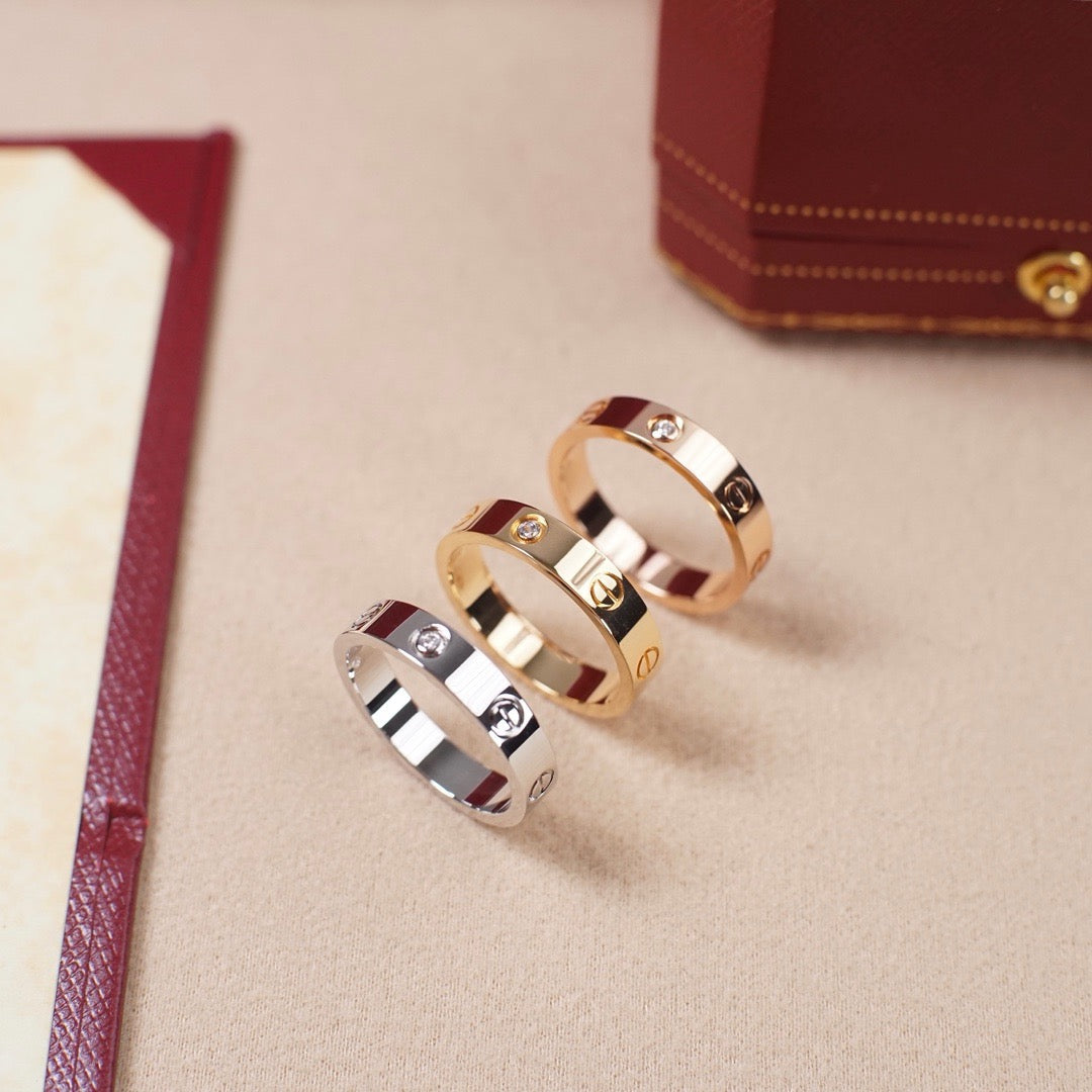 [Rosla]LOVE 4MM 1 DIAMOND RING
