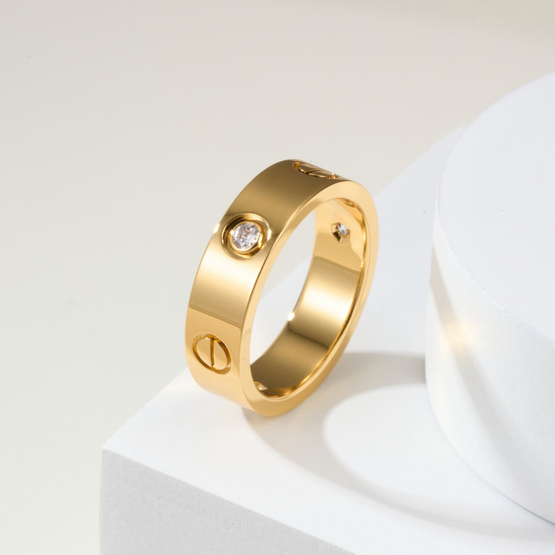 [Rosla]LOVE 4MM 1 DIAMOND RING