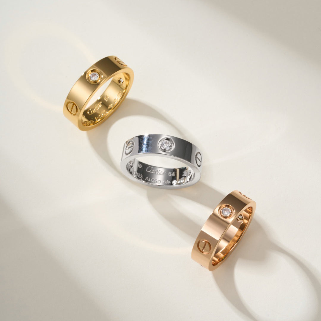 [Rosla]LOVE 4MM 1 DIAMOND RING